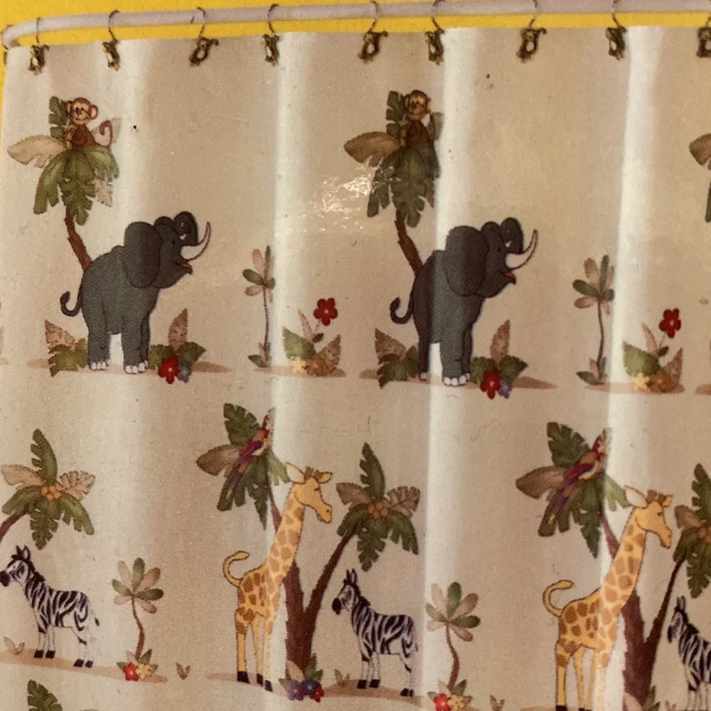 Sahara Animals fabric shower curtain